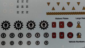 Prawy górny róg kalkomanii - Adeptus Mechanicus Skitarii