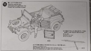 13 krok składania Kubelwagen Type 82