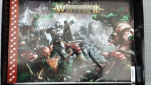 Grafika ze środka pudełka Age of Sigmar Starter Set