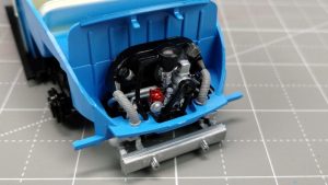 Zamontowany silnik VW Beetle 1300 od Tamiya