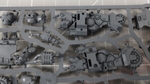 Szczegóły wypraski Space Marines Outriders wh40k