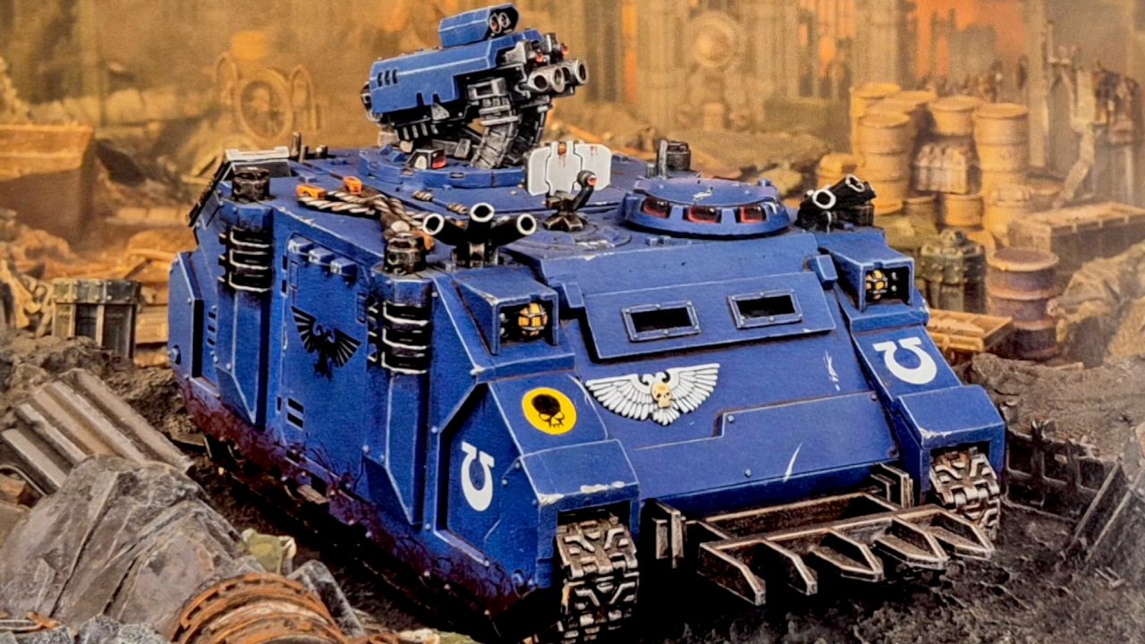 Space Marines Razorback zawartość pudełka