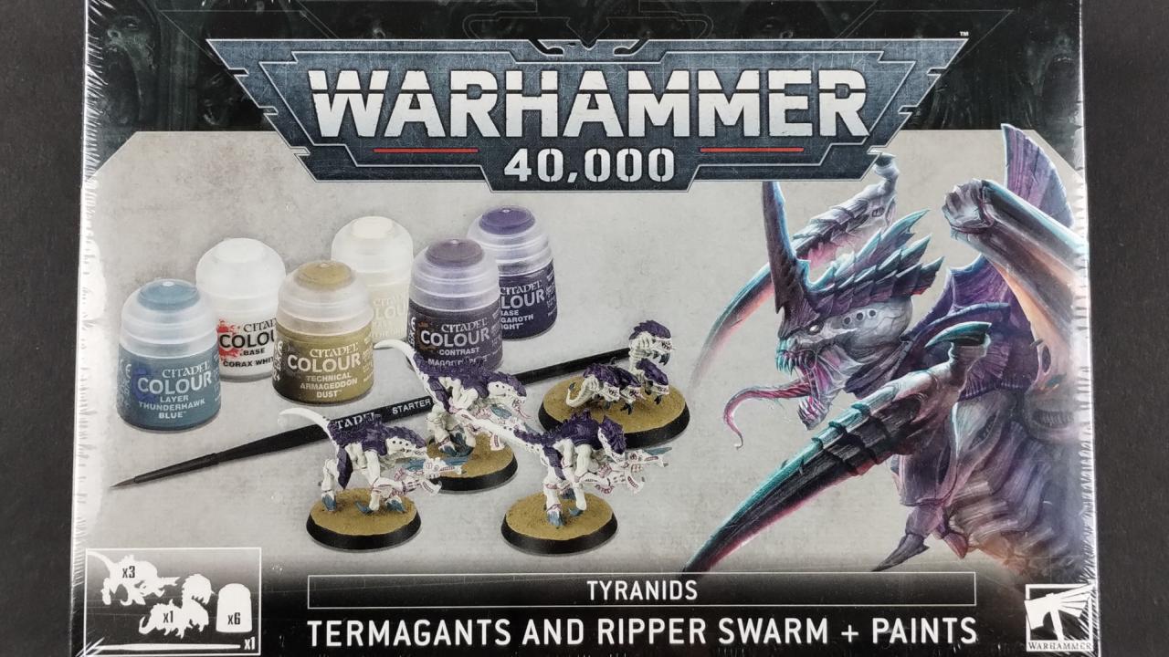 Warhammer 40000 zestaw z farbkami zawartość pudełka