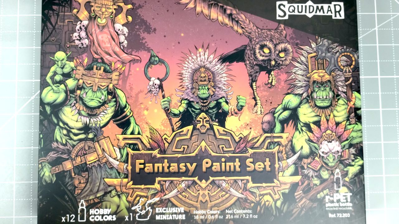 Squidmar Fantasy Paint Set zawartość pudełka