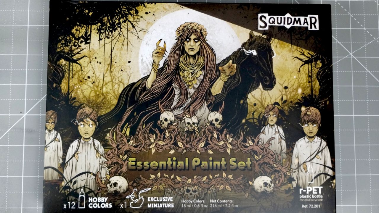 Squidmar Essential Paint Set zawartość pudełka